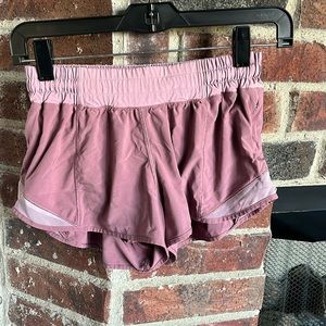 Lululemon, purple hotty hot 2.5 inch inseam shorts. Size 2.